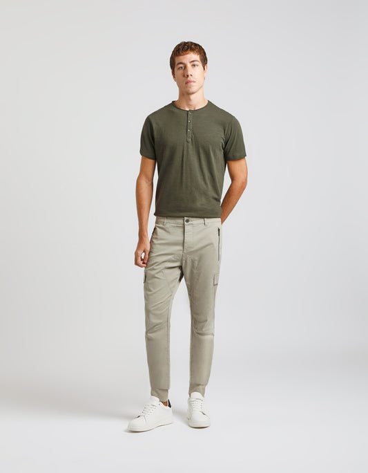 Pantaloni cargo con elastici alle caviglie|Colore:Safari