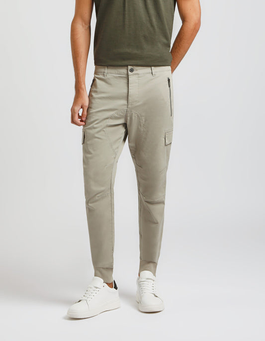 Pantaloni cargo con elastici alle caviglie|Colore:Safari