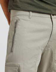 Cargo trousers with elastic at the ankles