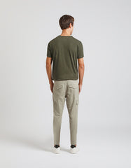 Cargo trousers with elastic at the ankles