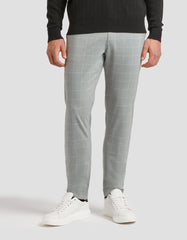 Pantaloni chino con fantasia a quadri