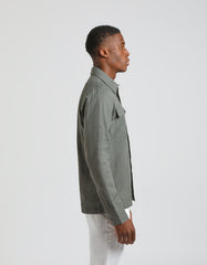 Linen blend shirt with large pockets