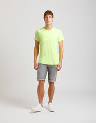 Fluo T-shirt with embossed print