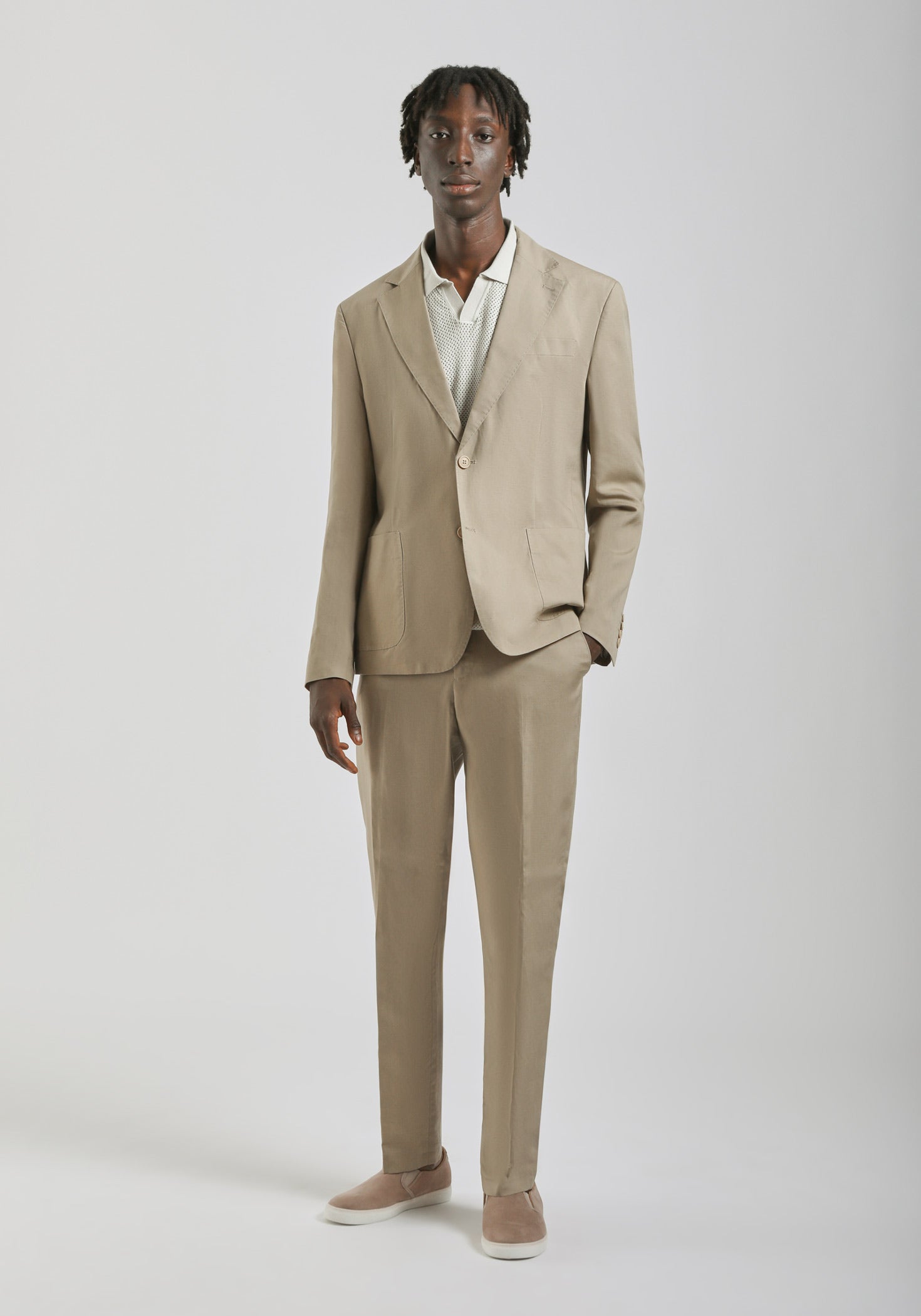 Abito misto lino|Colore:Beige