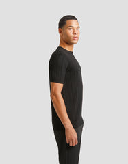 T-shirt in maglia a coste