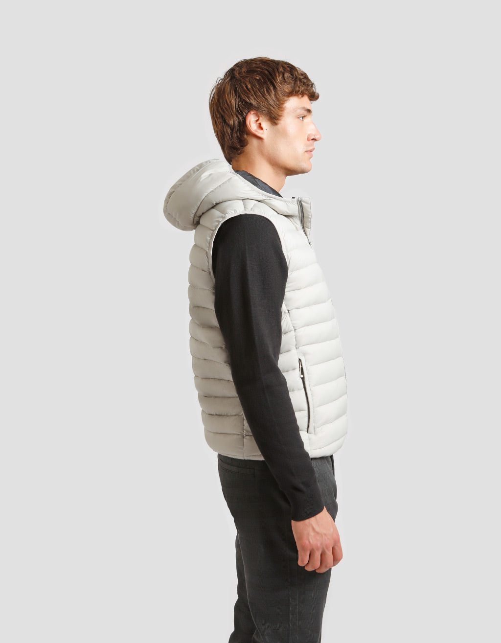 Smanicato imbottito in nylon con cappuccio|Colore:Ghiaccio