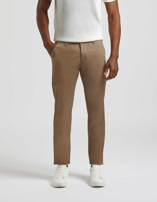 Pantaloni chino in cotone|Colore:Fango