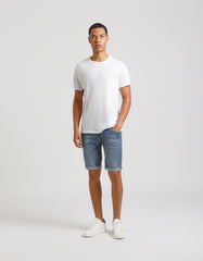 Slim-fit denim bermuda shorts
