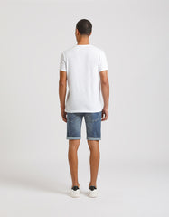 Slim-fit denim bermuda shorts