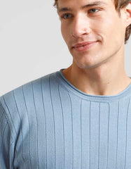 Maglia girocollo a coste
