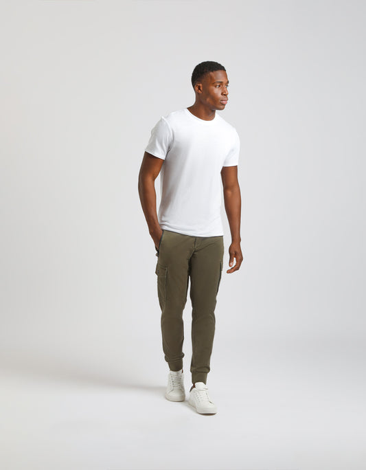 Pantalone cargo in cotone|Colore:Salvia