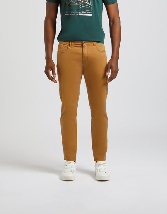 Five-pocket cotton trousers