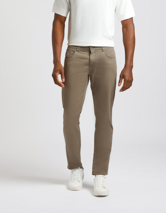 Five-pocket cotton trousers