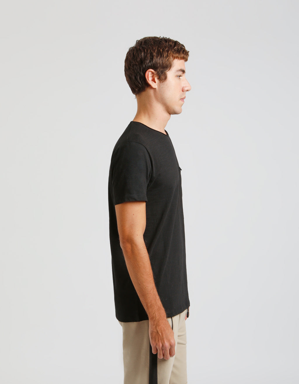 T-shirt con taschino|Colore:Nero