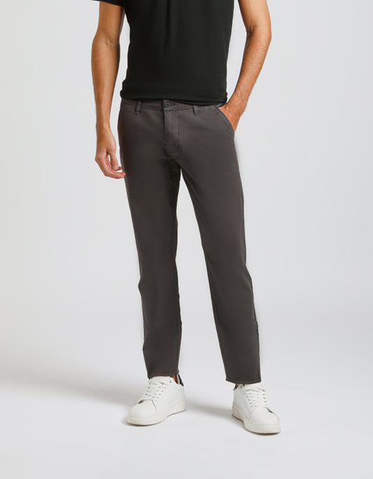 Pantaloni chino in cotone|Colore:Grigio scuro