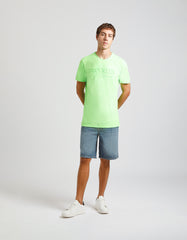 Fluo T-shirt with embossed print
