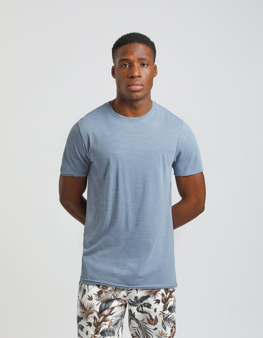 T-shirt basic 100% cotone|Colore:Ciano