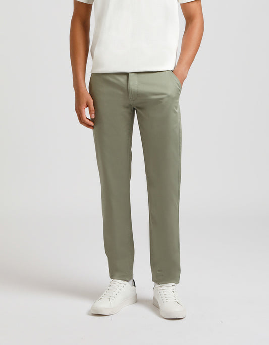 Pantalone chino in cotone|Colore:Salvia