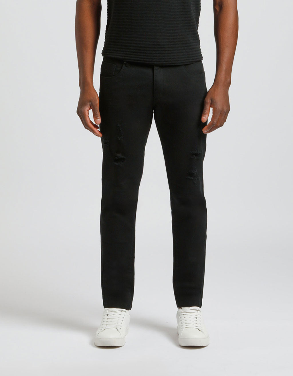 Pantalone cinque tasche in cotone|Colore:Nero