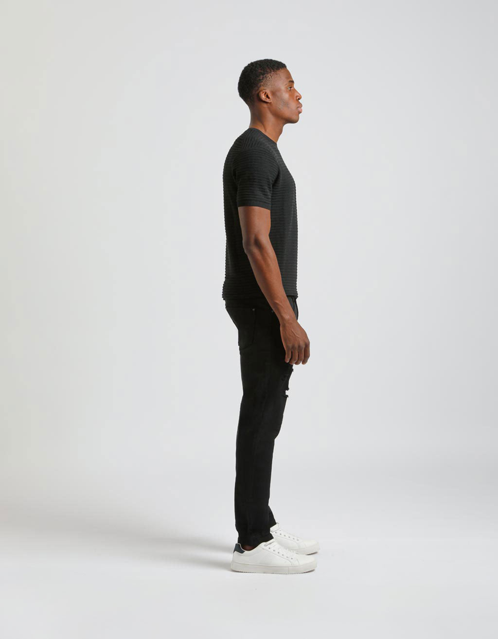 Pantalone cinque tasche in cotone|Colore:Nero