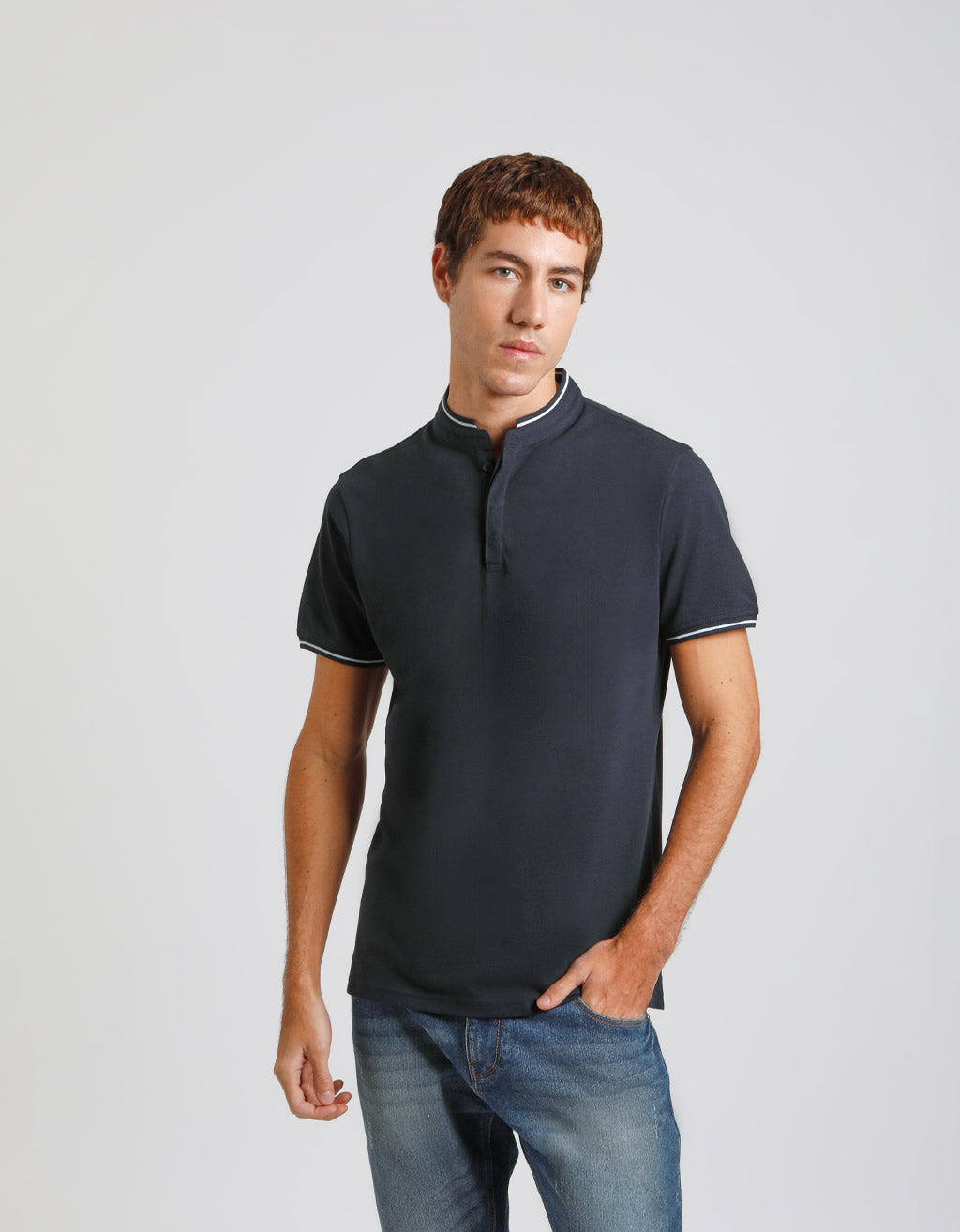Polo coreana 100% cotone|Colore:Blue