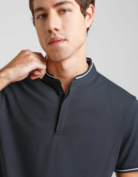 Polo coreana 100% cotone|Colore:Blue