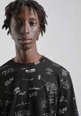 T-shirt fantasia 100% cotone|Colore:Nero