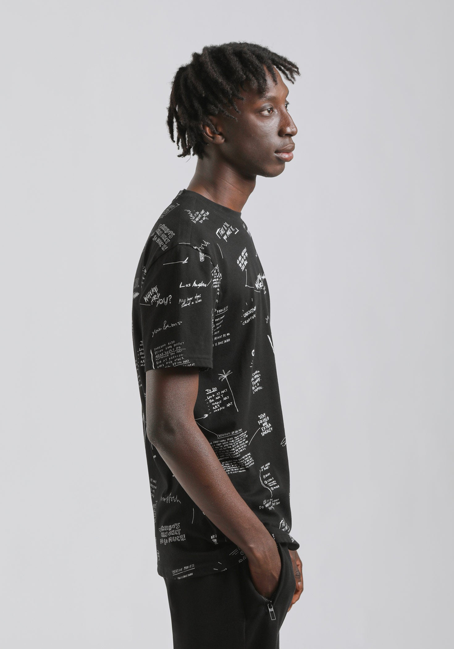 T-shirt fantasia 100% cotone|Colore:Nero