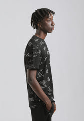 T-shirt fantasia 100% cotone|Colore:Nero