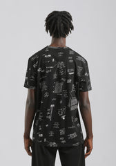 T-shirt fantasia 100% cotone|Colore:Nero