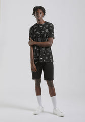 T-shirt fantasia 100% cotone|Colore:Nero