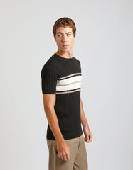 Colourblock knitted T-shirt