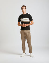 Colourblock knitted T-shirt