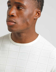 T-shirt in maglia a quadri