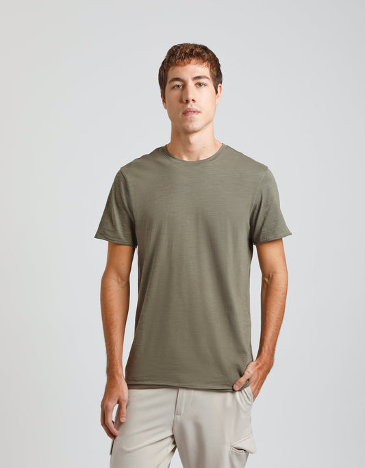 T-shirt basic 100% cotone|Colore:Salvia