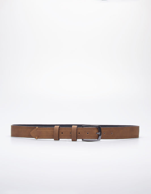 Double upper stitchings belt