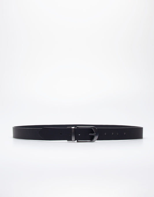 Textured faux suede belt