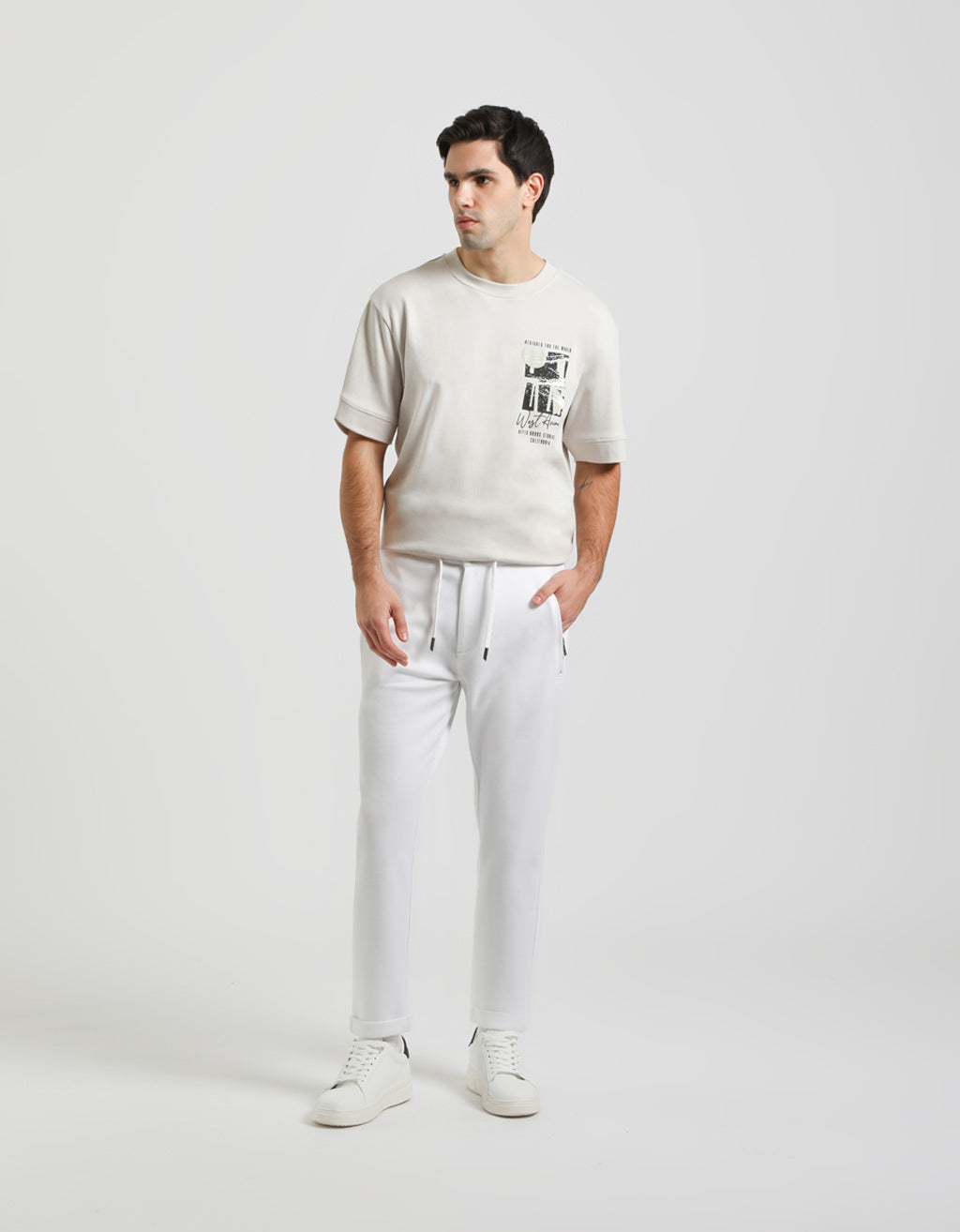 Jogger in felpa|Colore:Off white