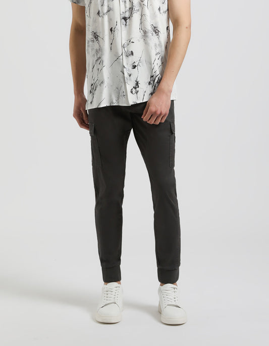 Pantaloni cargo in cotone|Colore:Grigio scuro