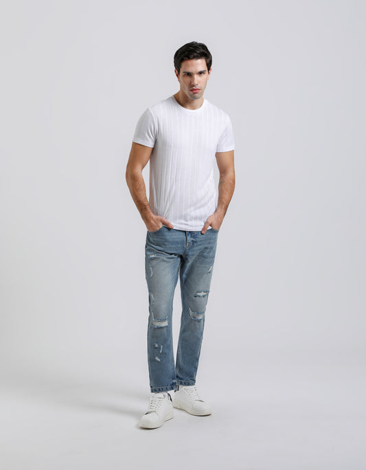 Jeans slim fit con strappi