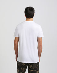 T-shirt with embossed print
