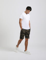 T-shirt with embossed print