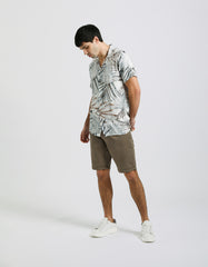 Patterned viscose half sleeve shirt
