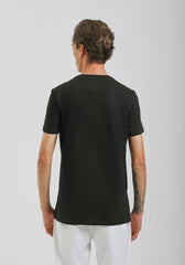 T-shirt con stampa a rilievo |Colore:Nero