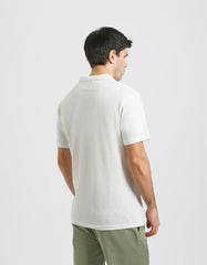 Linen-blend polo shirt