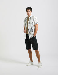 Half-sleeve 100% cotton shirt with pattern