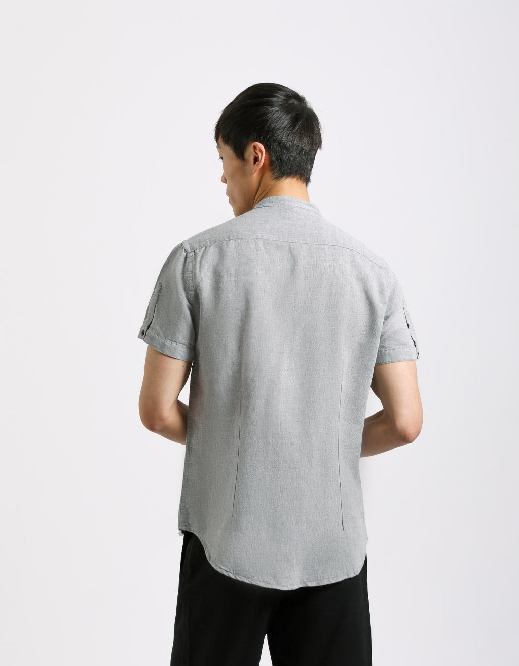 Camicia mezza manica misto lino|Colore:Grigio