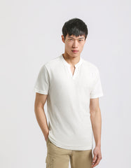 T-shirt con scollo a V|Colore:Off white