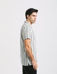 Striped half-sleeved shirt