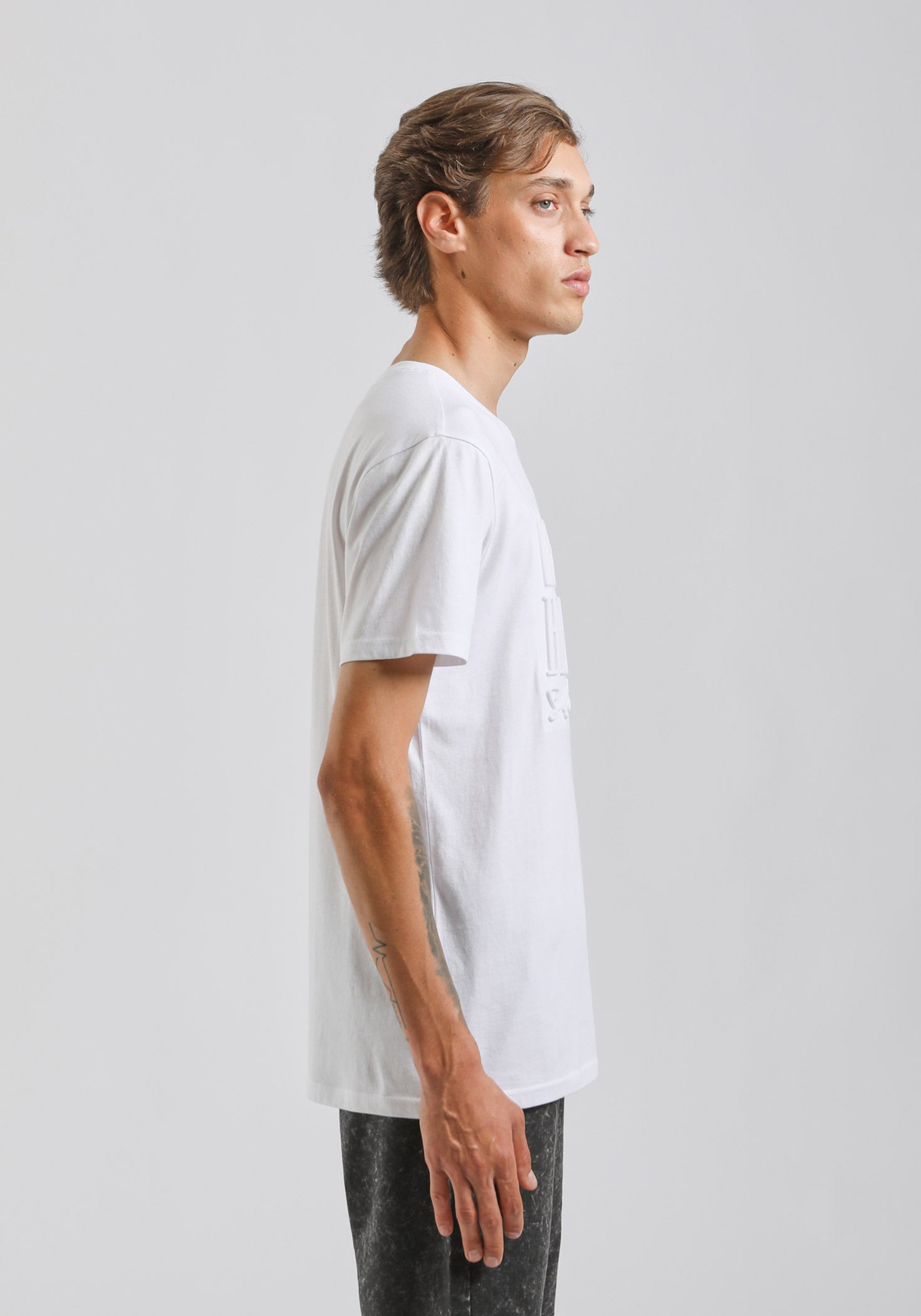 T-shirt con stampa a rilievo |Colore:Bianco